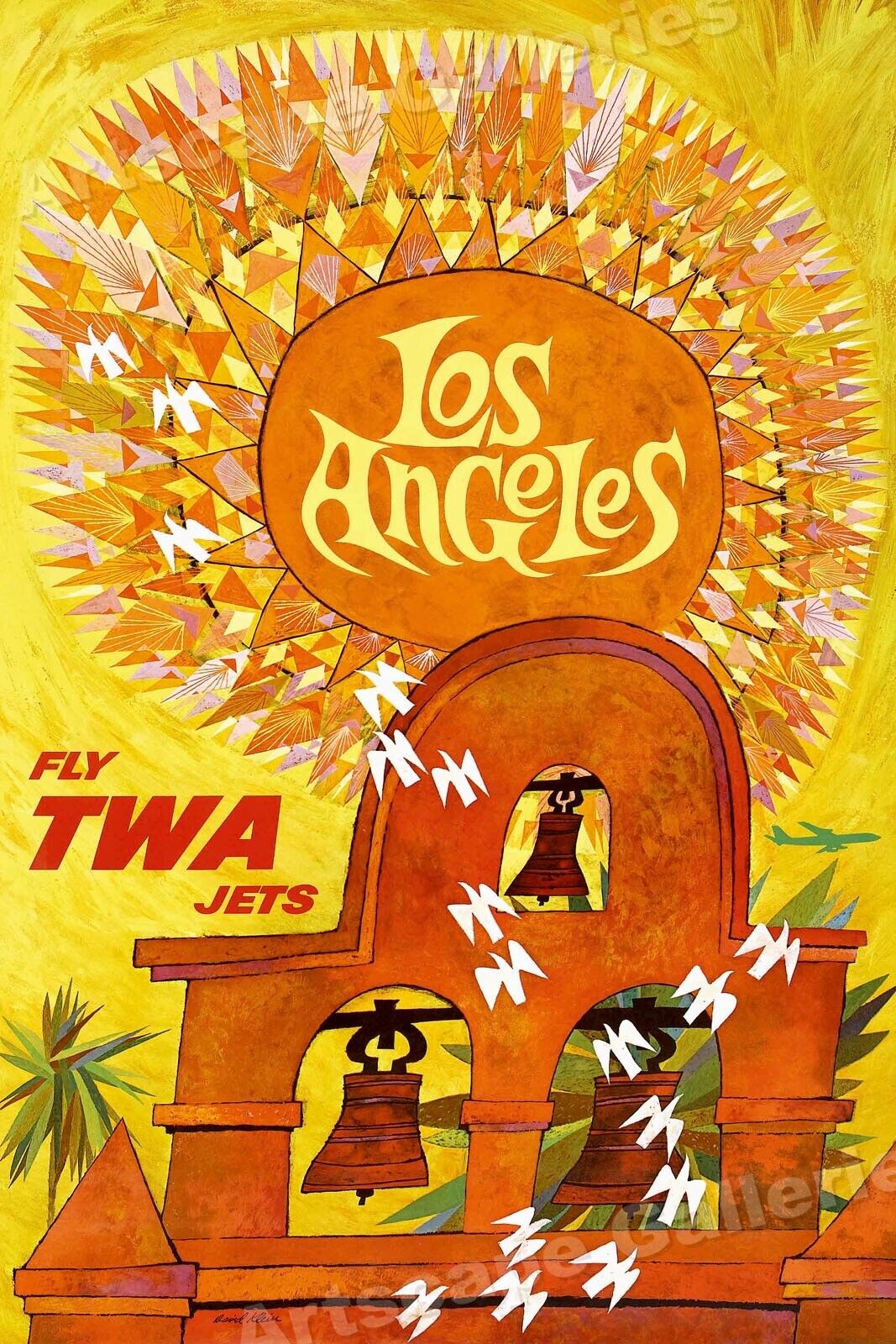See Los Angeles TWA 1960’s Vintage Style Air Travel Poster - 16x24