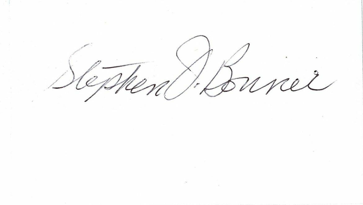 Stephen Bonner signed autographed index card AMCo 11623