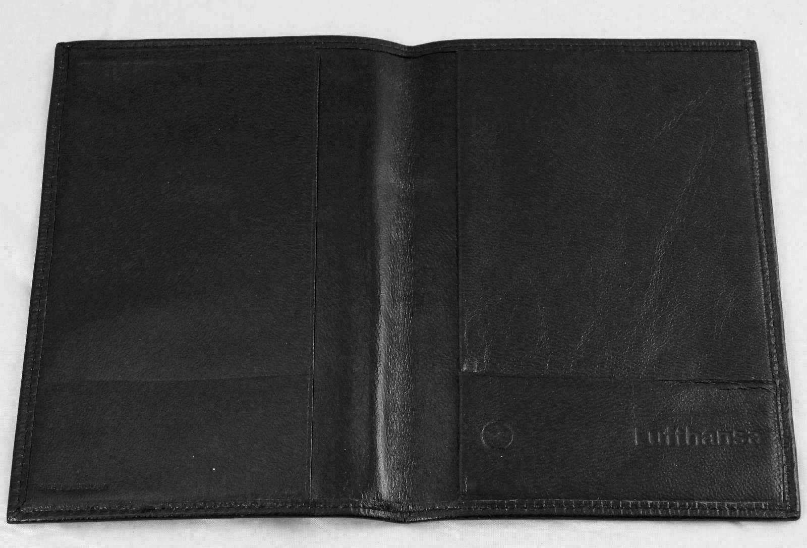 Vintage Lufthansa Airlines Logo Leather Wallet Checkbook Cover Multiple Avail