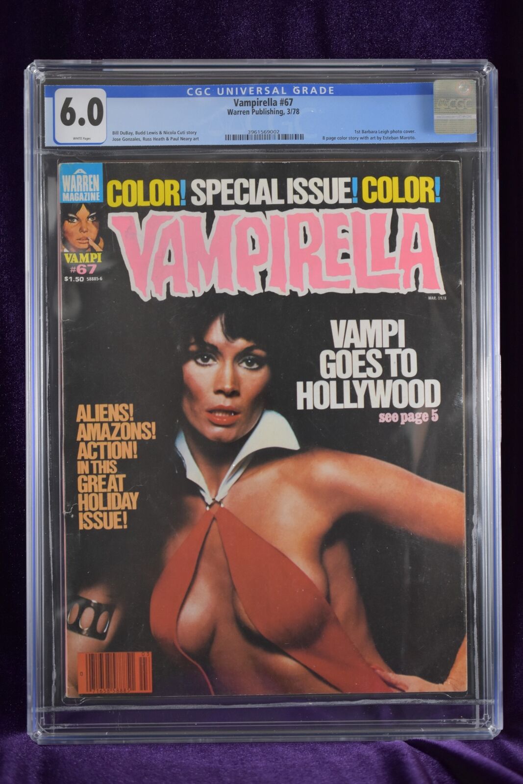 Vampirella CGC 6.0 #67 Warren Publishing 3/78 White Pages