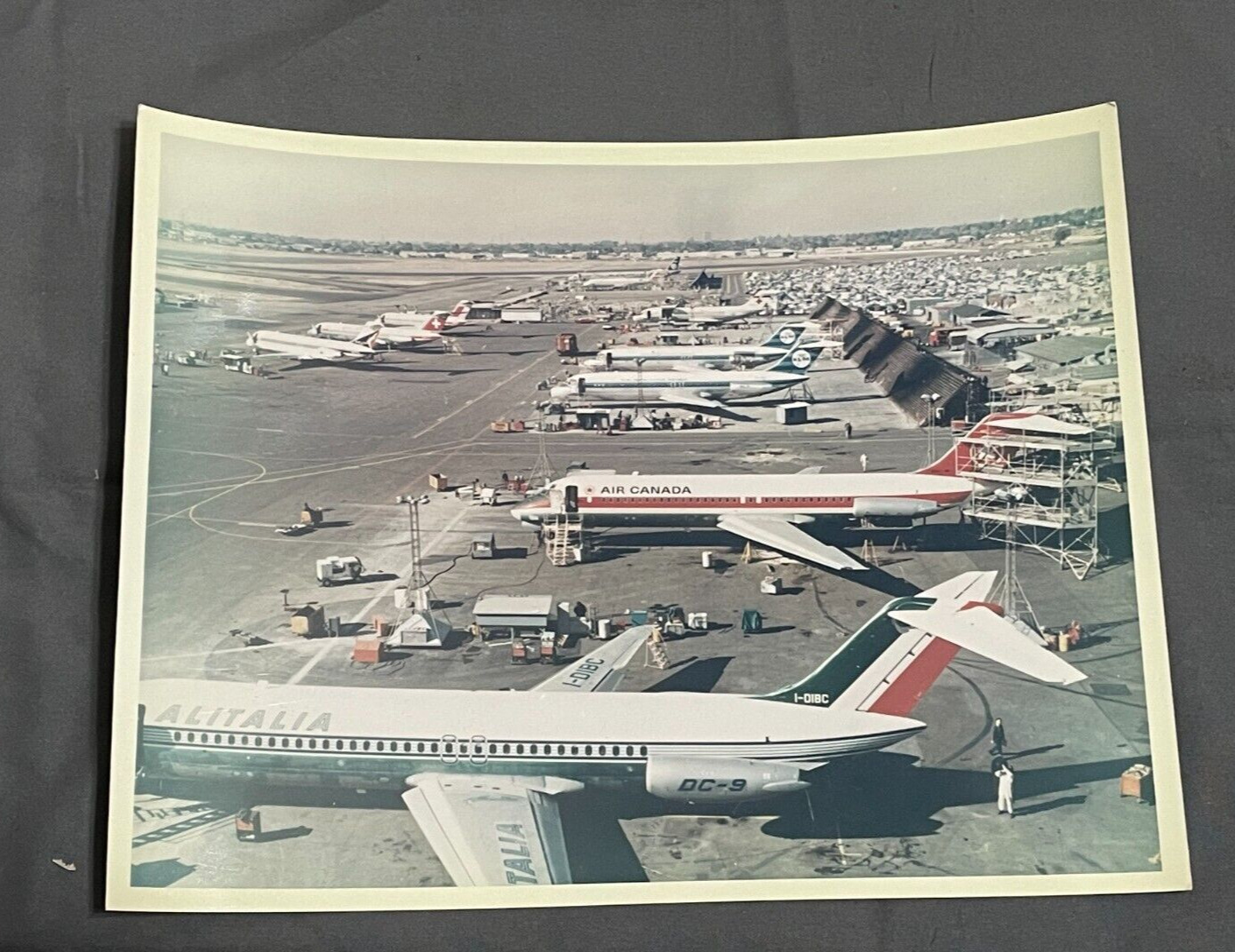 Vtg color photo McDonnell Douglas DC-9 Passenger plane AIR CANADA Alitalia KLM