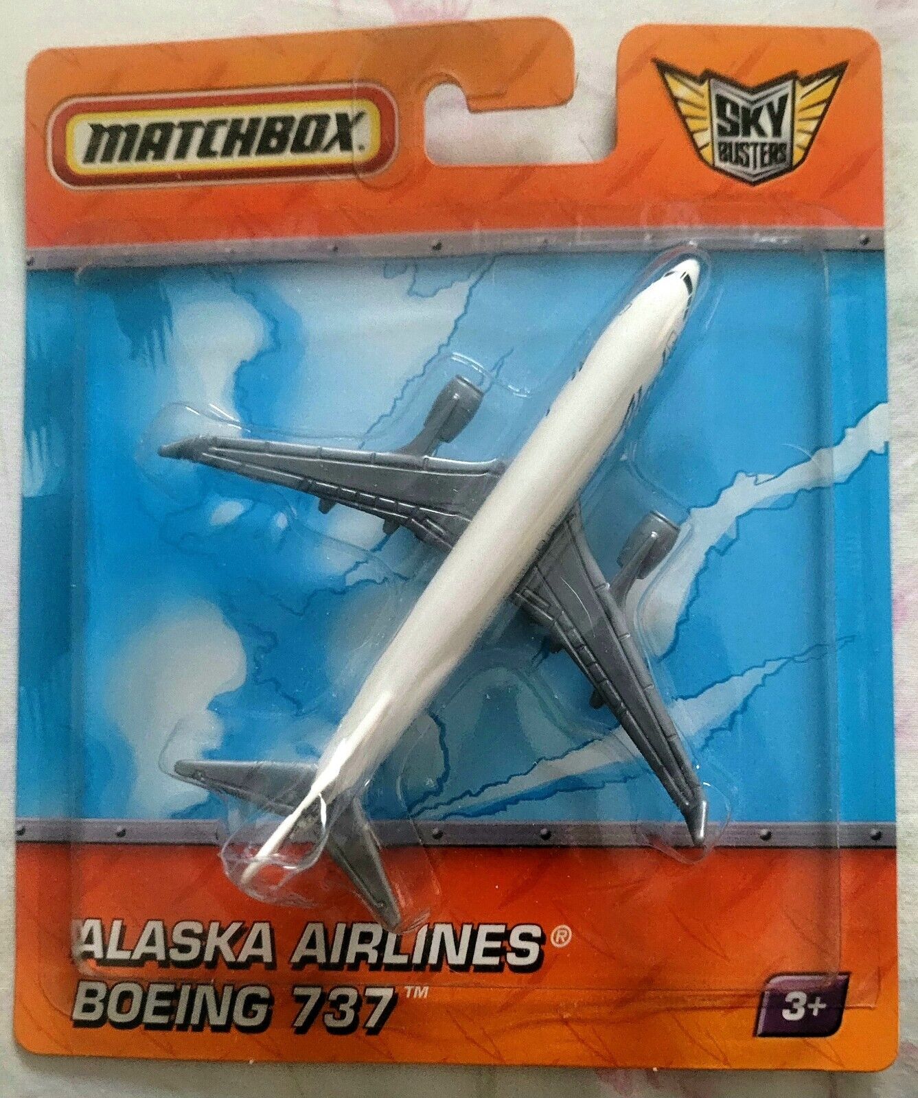 2009 Matchbox Sky Busters Alaska Airlines Boeing 737 - NOS - MOMC - VRHTF