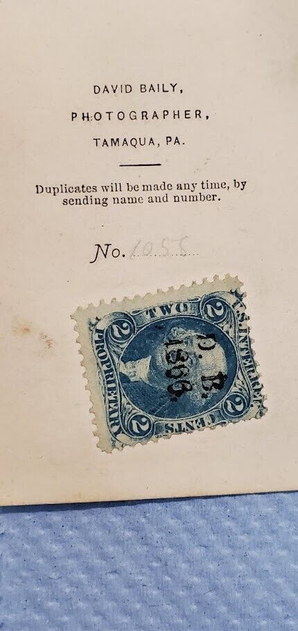 antique postcard/stamped rare blue washinton 2c