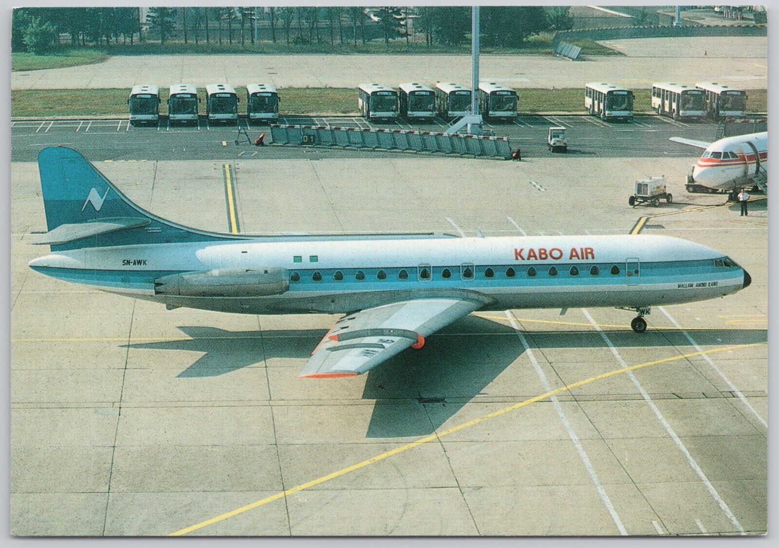 Airplane Postcard Kabo Air SE 210 Caravelle 3 SN-AWK