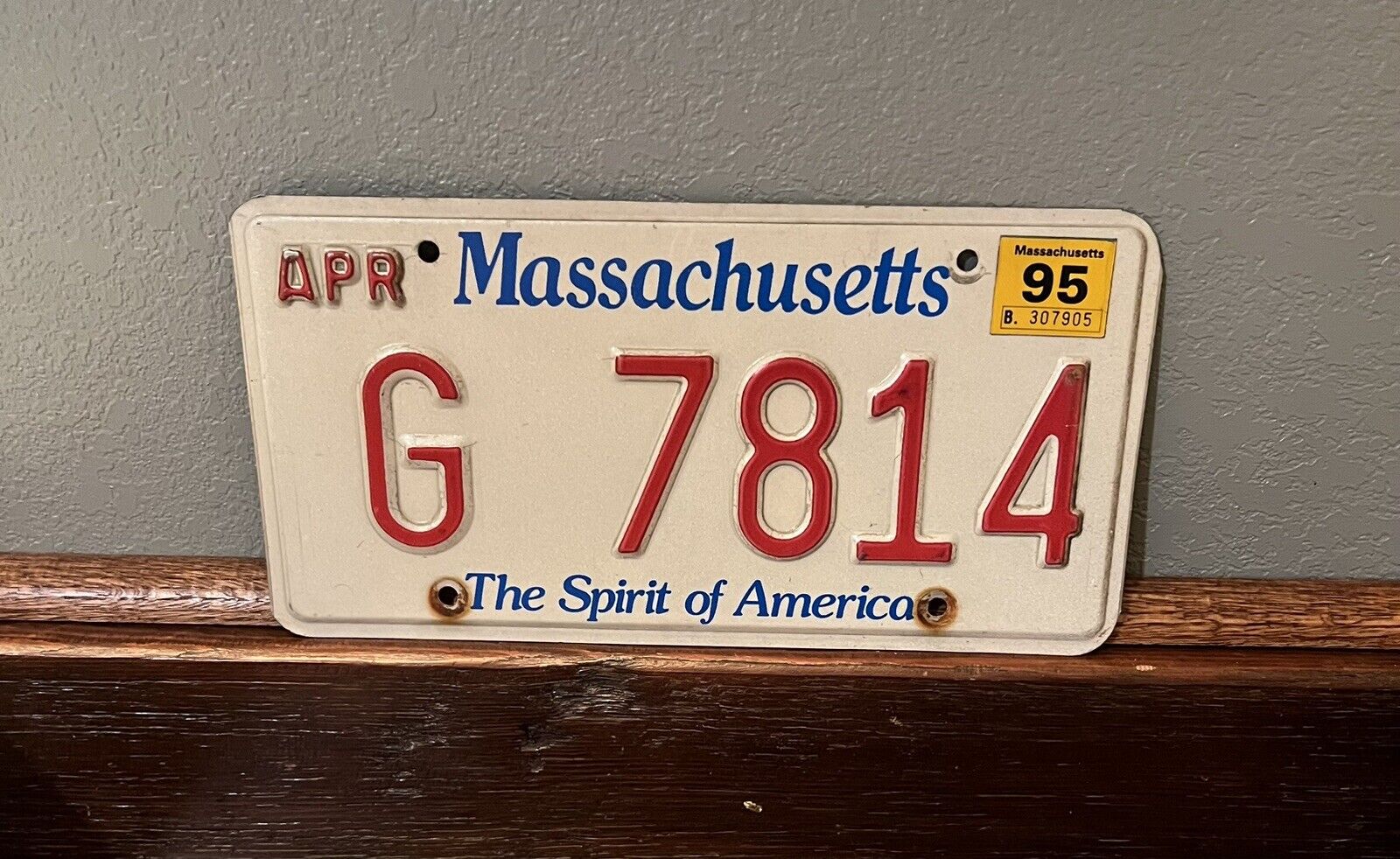 vintage massachusetts license plate