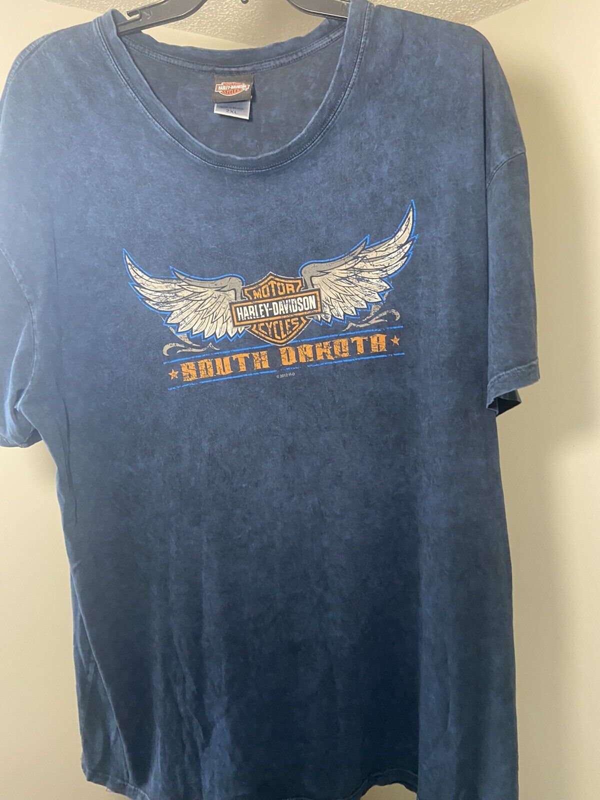 Harley Davidson South Dakota 2XL HILL CITY  T Shirt Blue