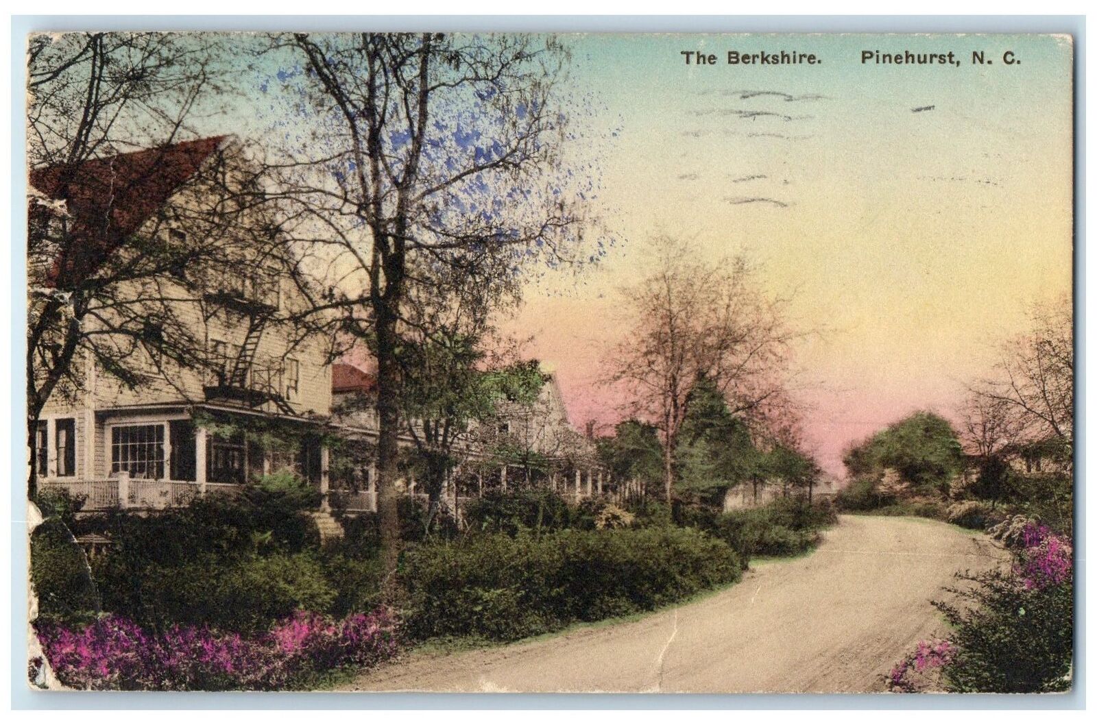 1932 Scenic View Of The Berkshire Pinehurst North Carolina NC Posted Postcard