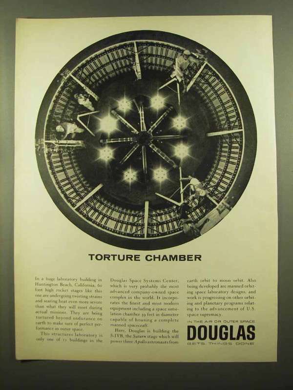 1965 Douglas Aviation Ad - Torture Chamber