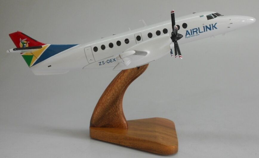 Jetstream 41 SA Airlink South Africa Airplane Kiln Wood Model Replica Small New