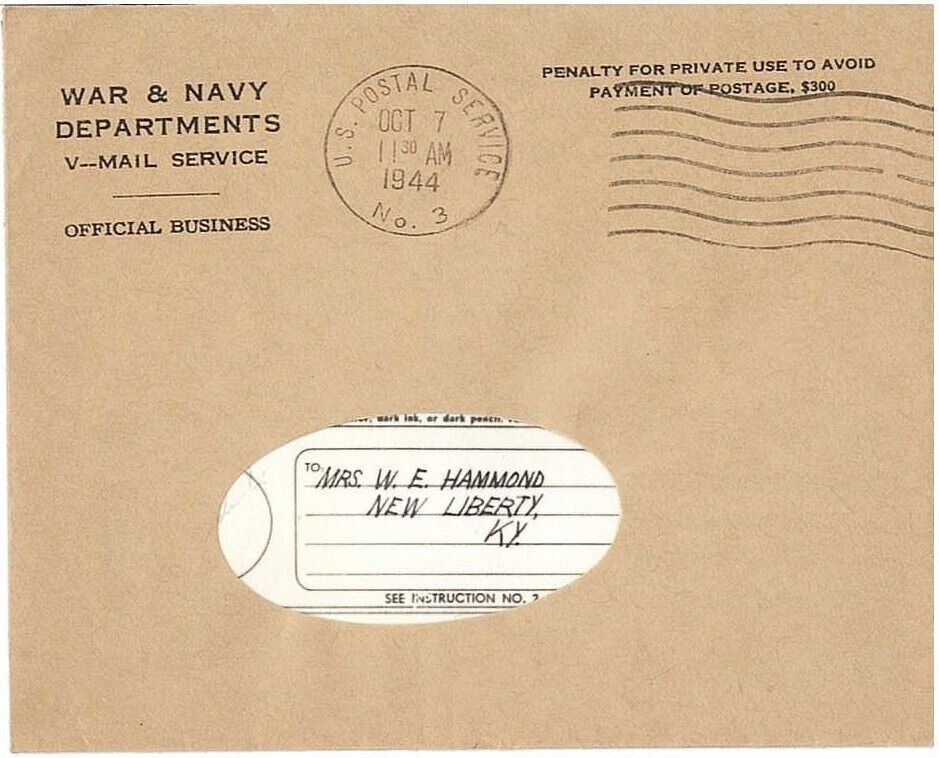  postage stamp unopened envelopes wwii WW2 1944 WORLD WAR 2 collectible 