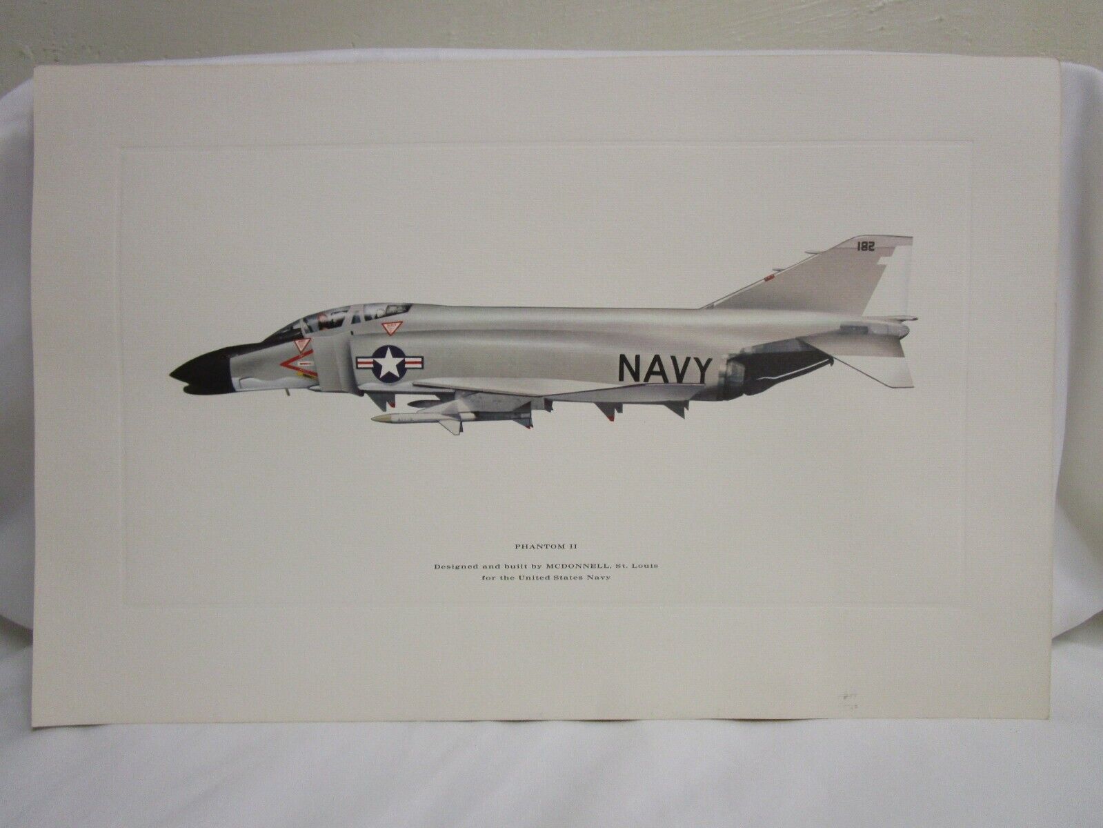 McDonnell Douglas Phantom II Navy Color Lithograph Print 17\