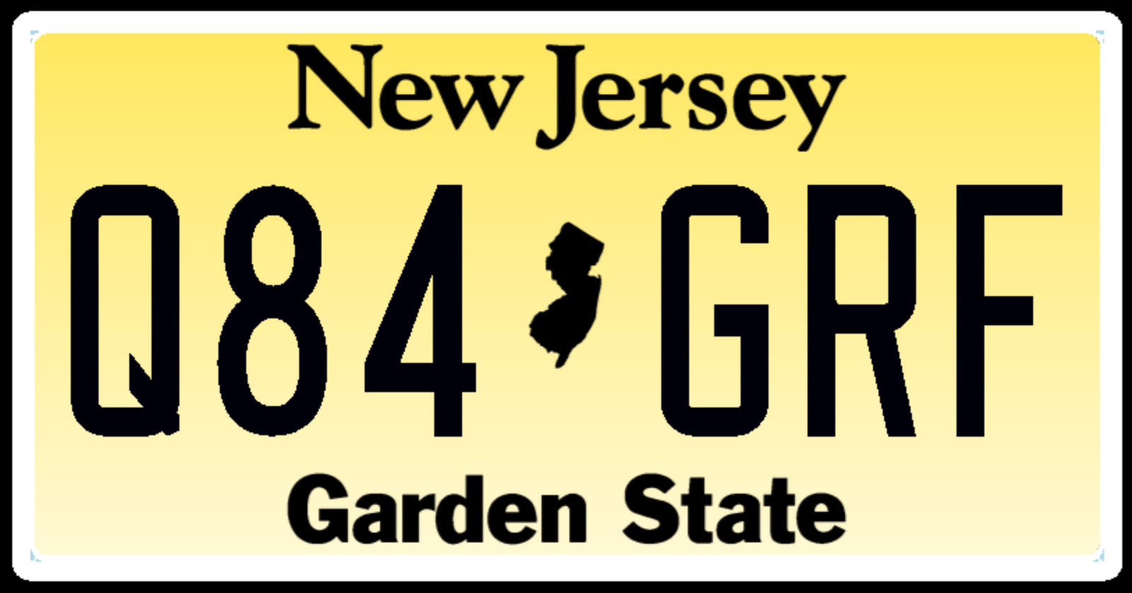 Custom New Jersey REFLECTIVE License Plate Tag Reproduction, Many Styles Offered