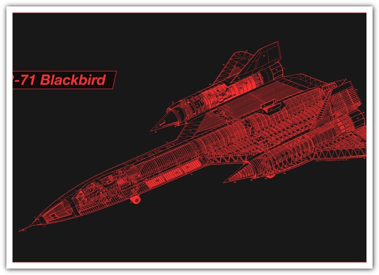 Lockheed SR-71 Blackbird_blueprints_minimalism_simple background_red_engineering