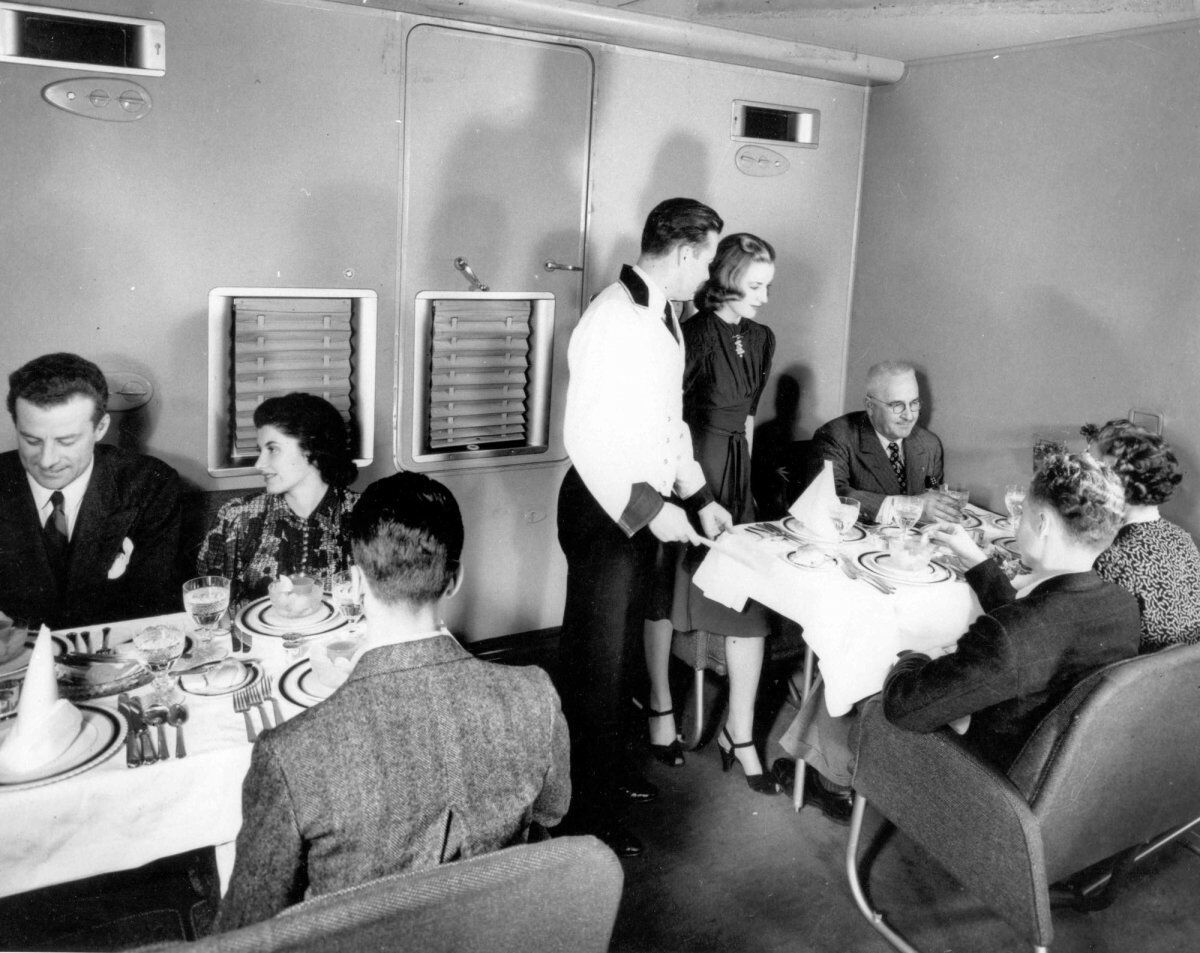  Pan Am Clipper photo Boeing B-314 Interior Dining Set up Flying Boat 1940 8x10\