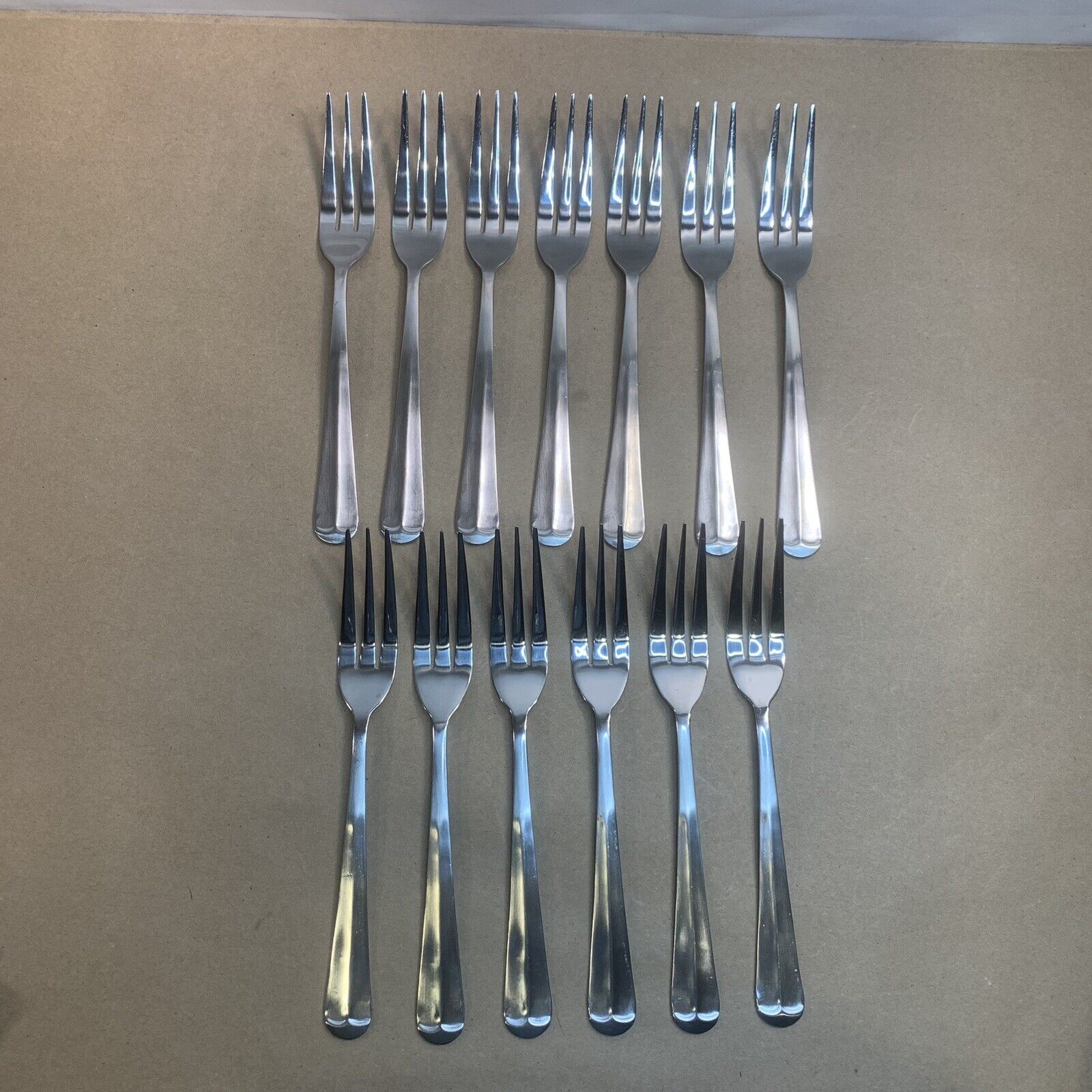 Qualite Royal Bristol Stainless Flatware 13 Dinner Forks 7 3/4\