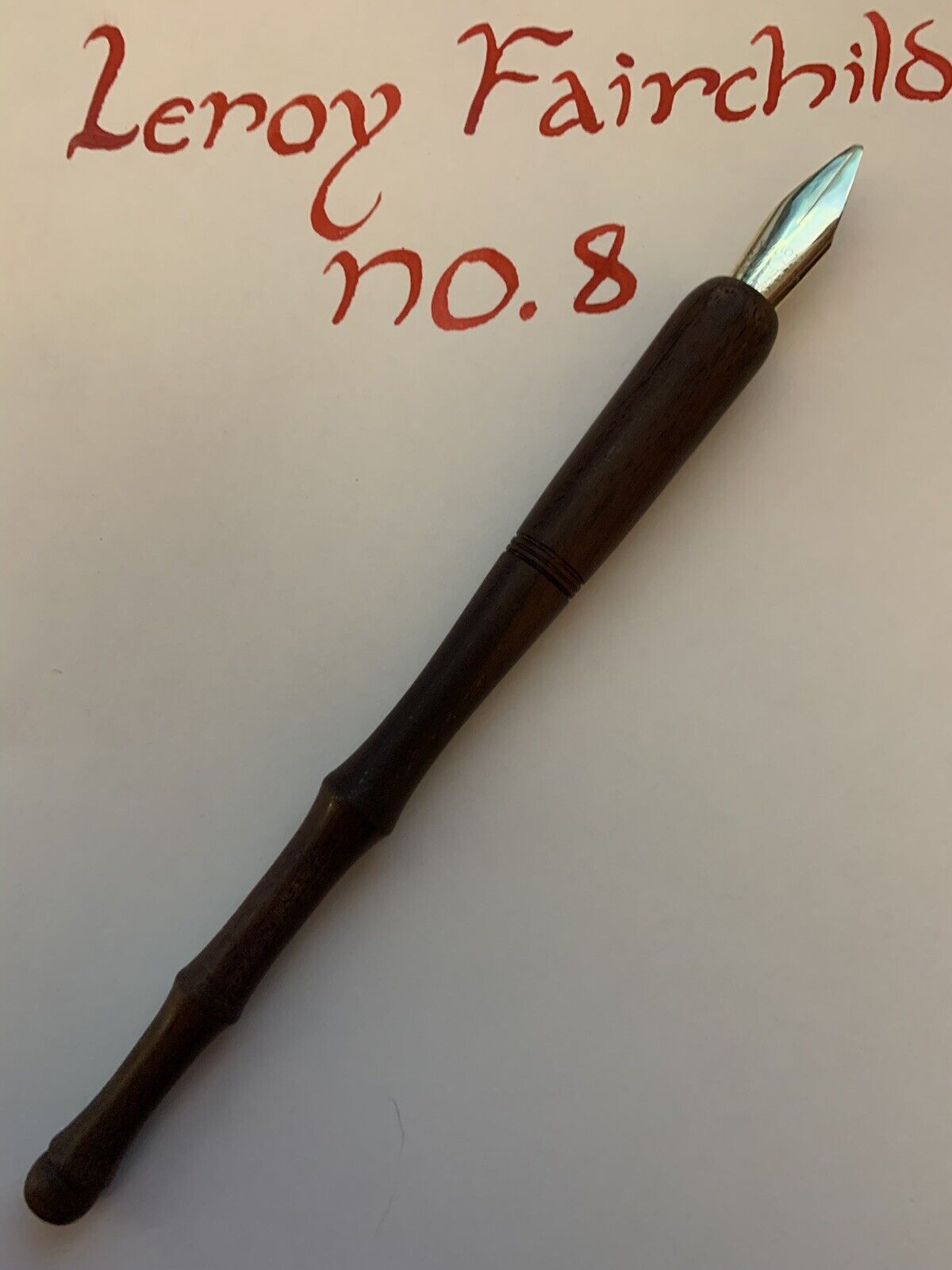 Vintage Leroy Fairchild Dip Pen - 14K Gold No. 8 Nib + Holder