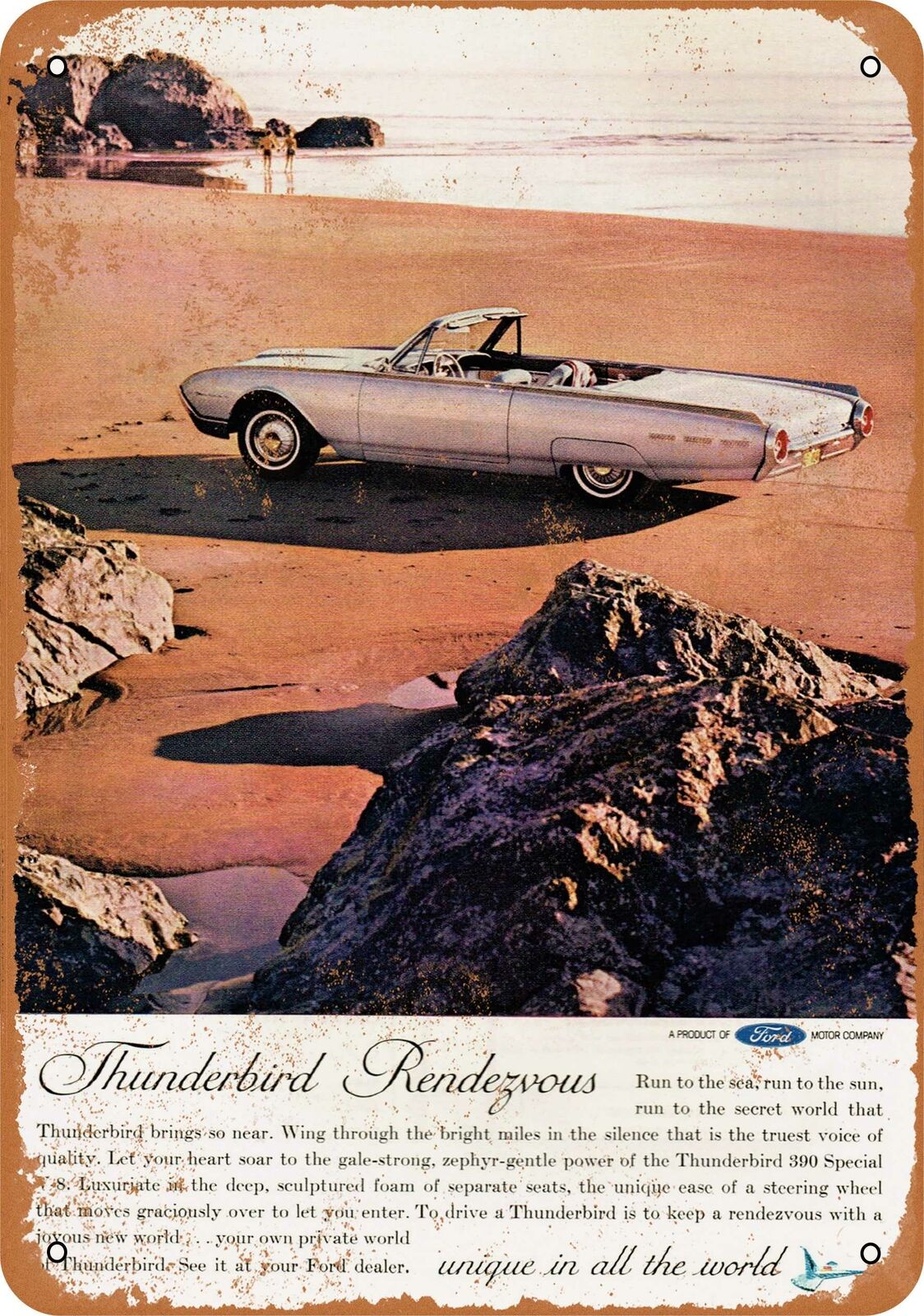 Metal Sign - 1962 Ford Thunderbird - Vintage Look Reproduction