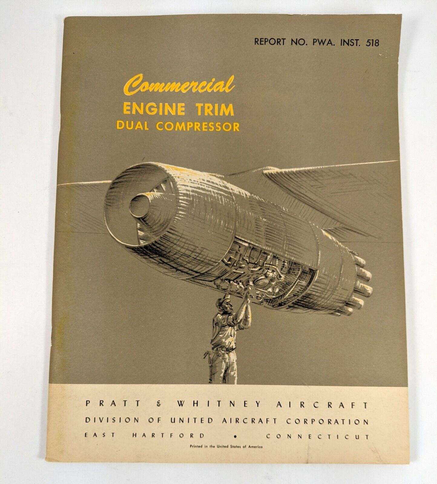 Pratt Whitney United Aircraft Commercial Engine Trim Dual Compressor 1960 Book