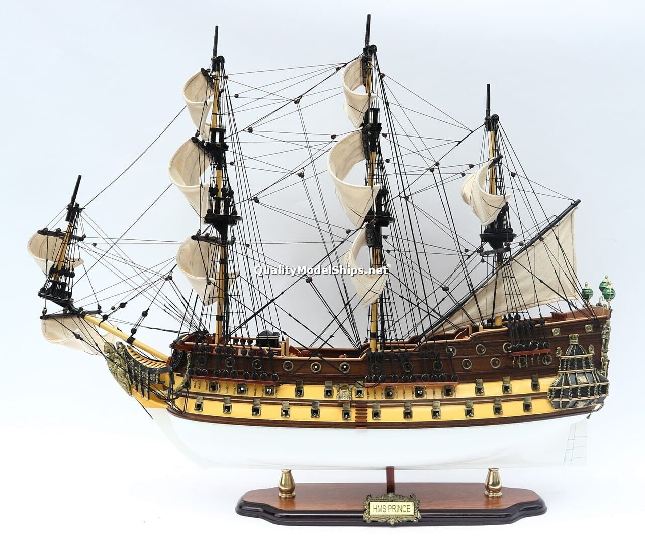 HMS Prince Wooden Model Ship