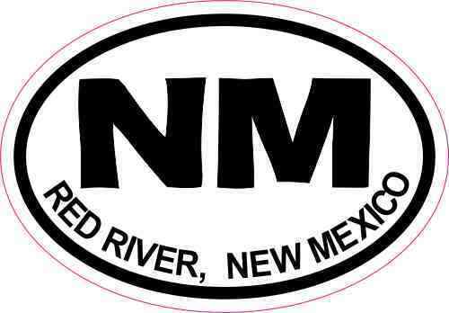 3X2 Oval NM Red River New Mexico Sticker Travel Luggage Decal Car Cup Stickers