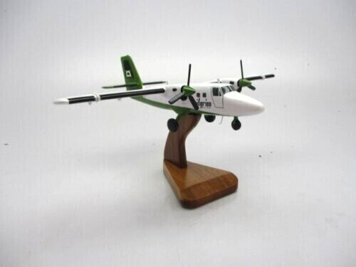 DHC-6 Twin Otter Pilgrim Airlines Airplane Desktop Dried Wood Model Small New