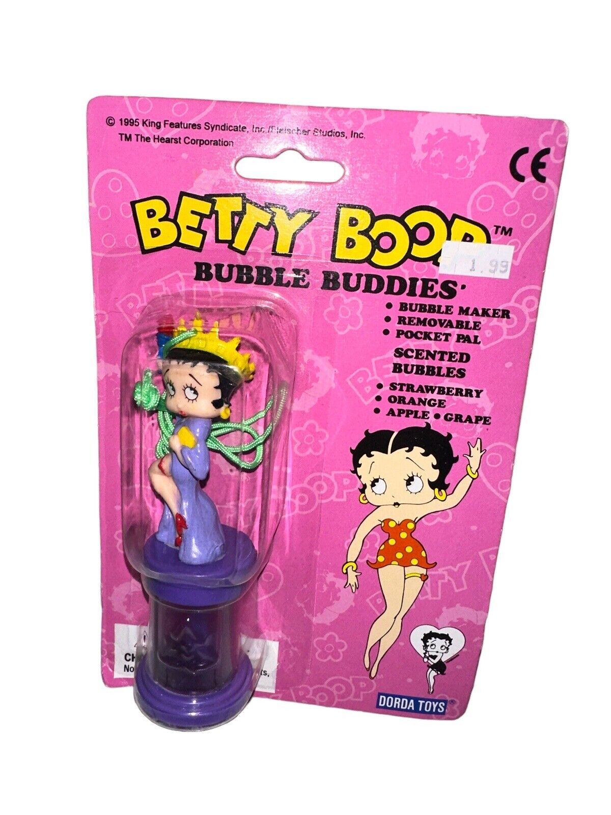 Vintage 1995 Betty Boop Bubble Buddies Bubble Maker Dorda Toys Crown Betty