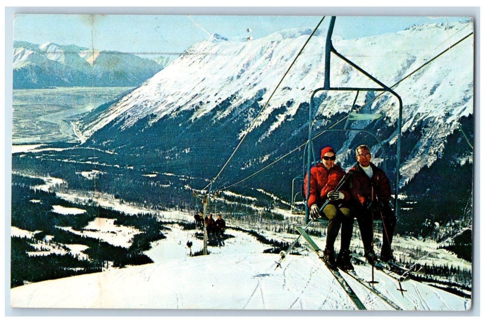 1962 Mt. Alyeska First Year Round Resort & Site Restaurant Sky Ride AL Postcard