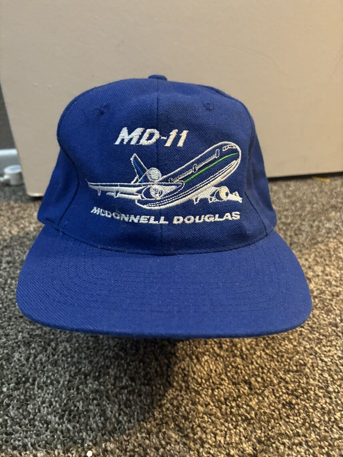 Vintage McDonnell Douglas MD—11 Airplane Hat/Cap Adjustable