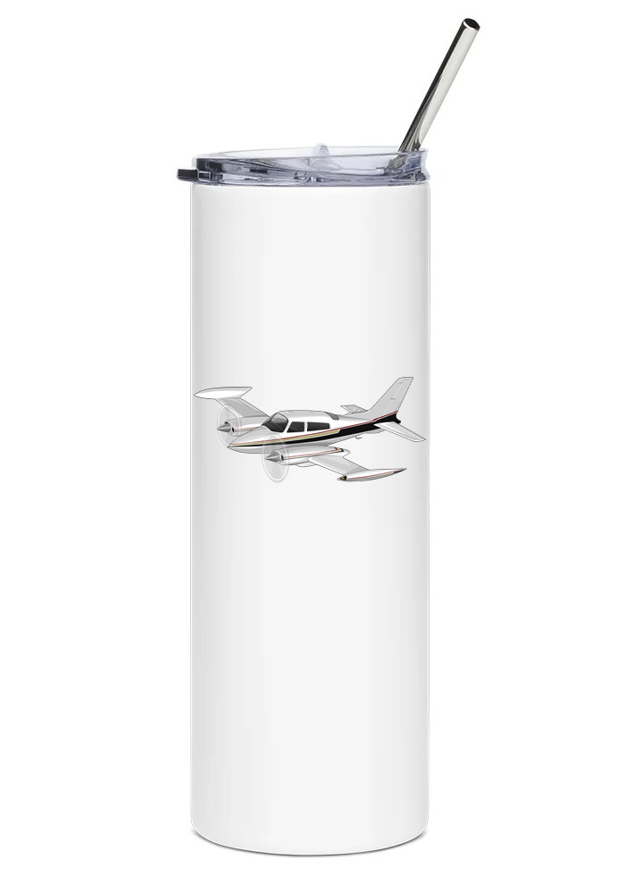 Cessna 310Q Stainless Steel Water Tumbler with straw - 20oz.