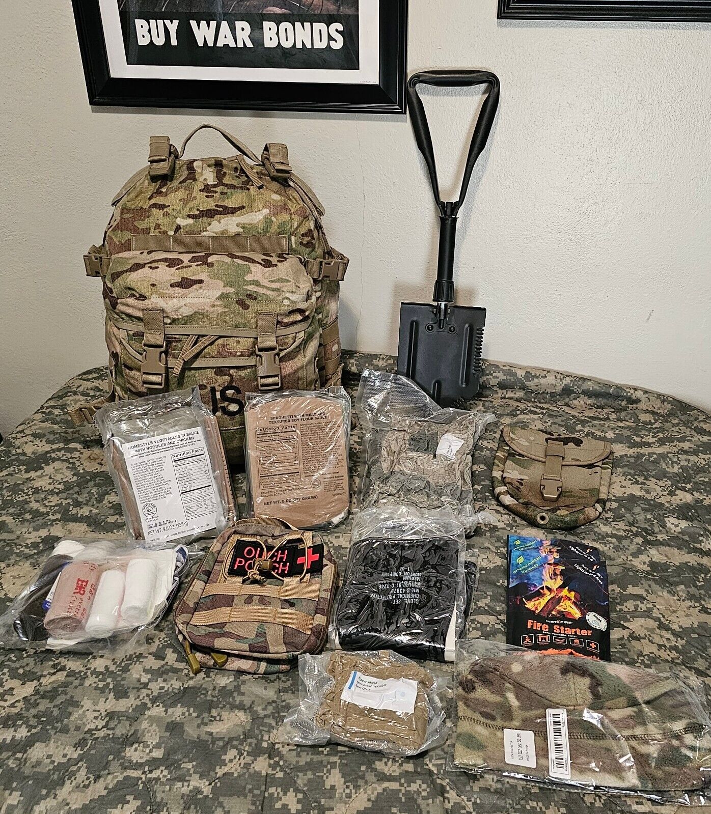 USGI OCP Multicam Assault Pack/Bugout Bag Survival Bundle 