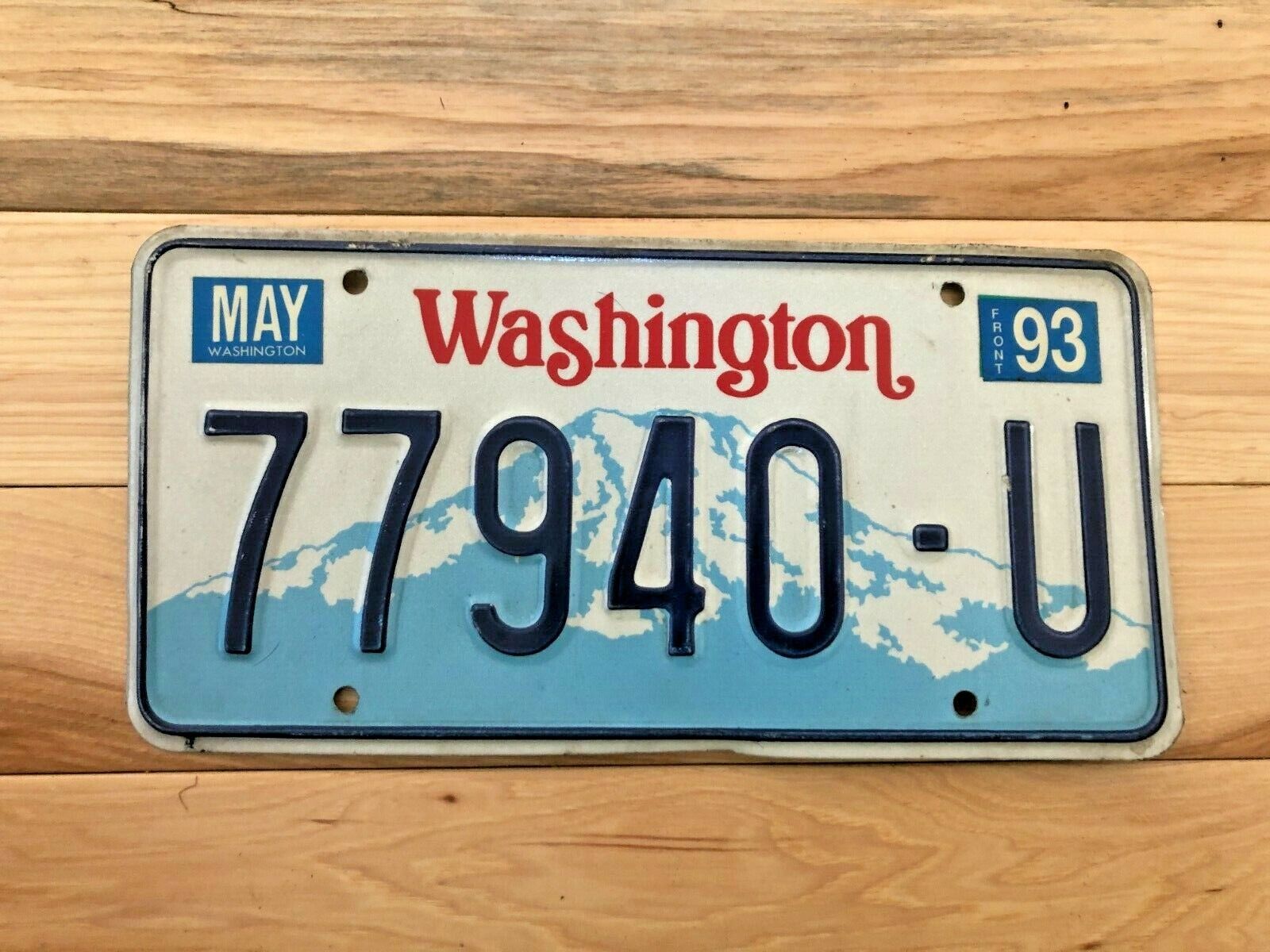 1993 Washington State License Plate