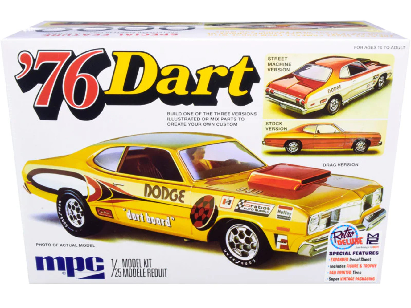 Skill 2 Model Kit 1976 Dodge Dart Sport with Two Figurines 3 in 1 Kit 1/25 Scale