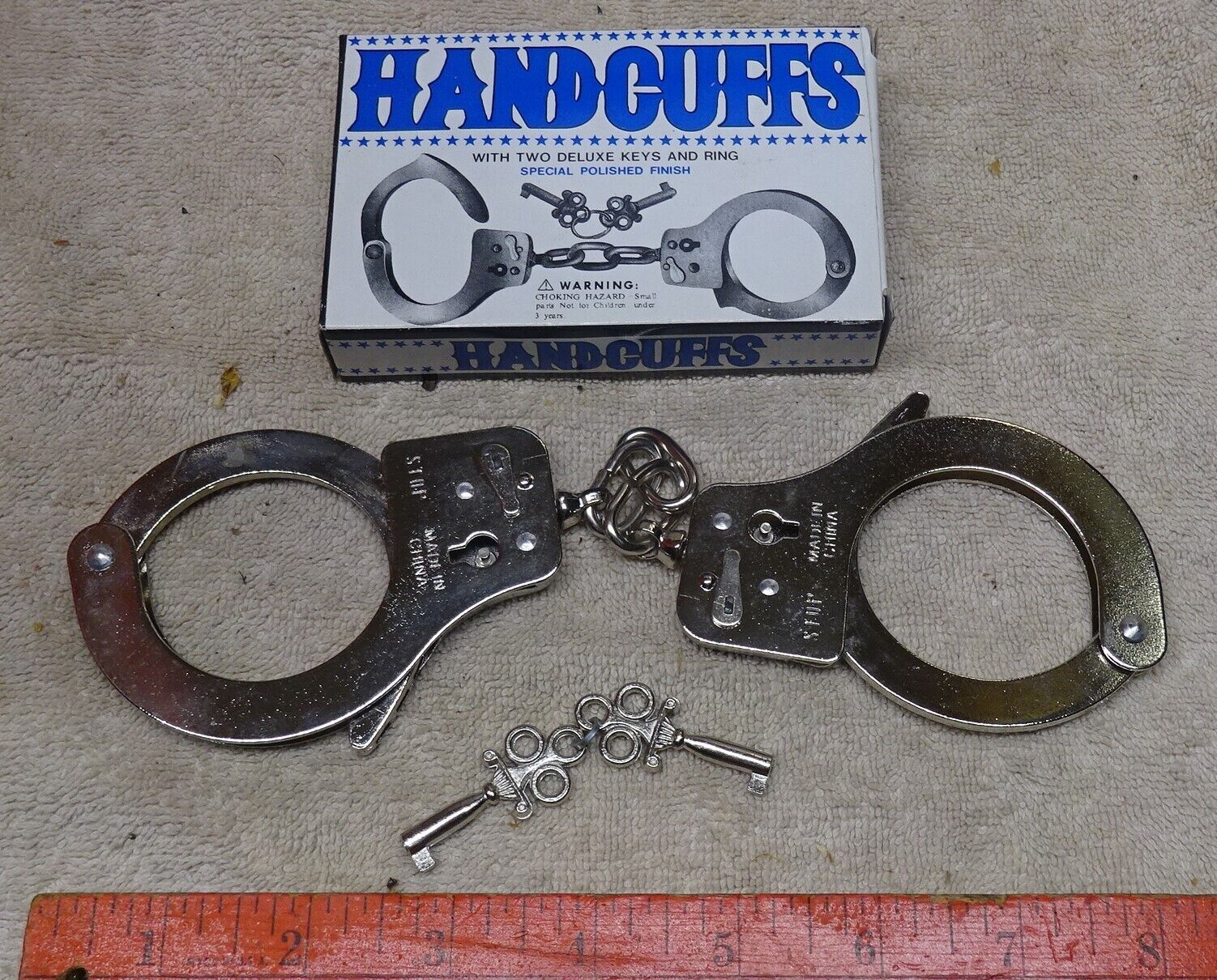 ** Older HANDCUFFS - Special Polished Finish in Original Box - NEW & UNUSED **