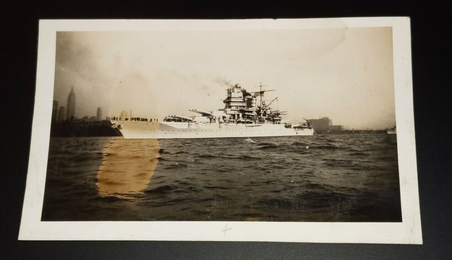 Battleship U.S.S New Mexico BB 40 Navy Photo Original Vintage