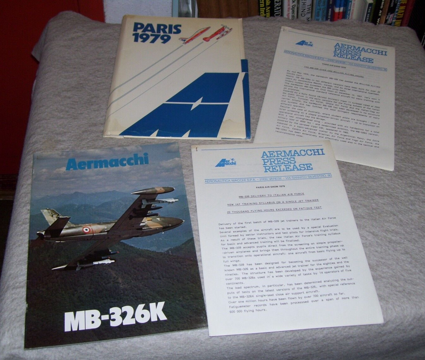 AERMACCHI MB326K AIR SUPPORT RECONNAISSANCE INTERCEPTOR AIRCRAFT PRESS PACK 1979