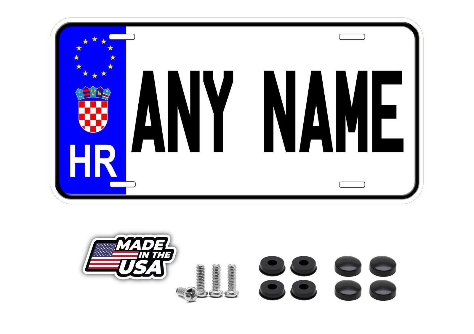 Croatia HR EU Any Name Personalized Novelty Car License Plate