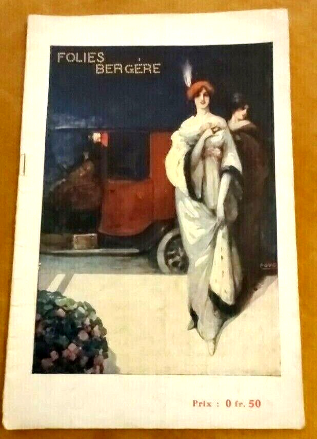1912 program La Revue des Folies Bergères M CHEVALIER MISTINGUETT M SPRING