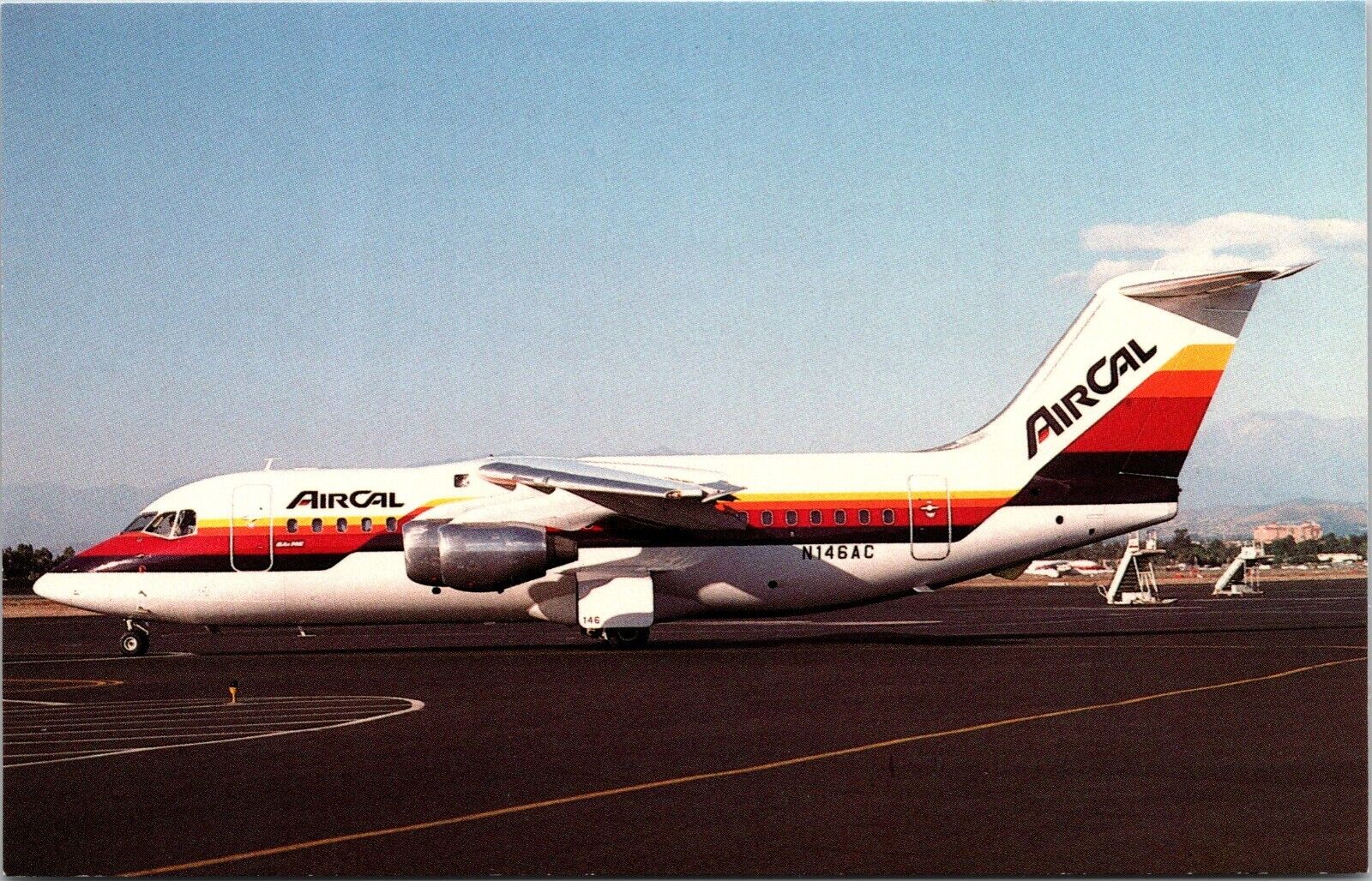 AirCal BAe 146-200A Air California Vintage Postcard AeroGem American