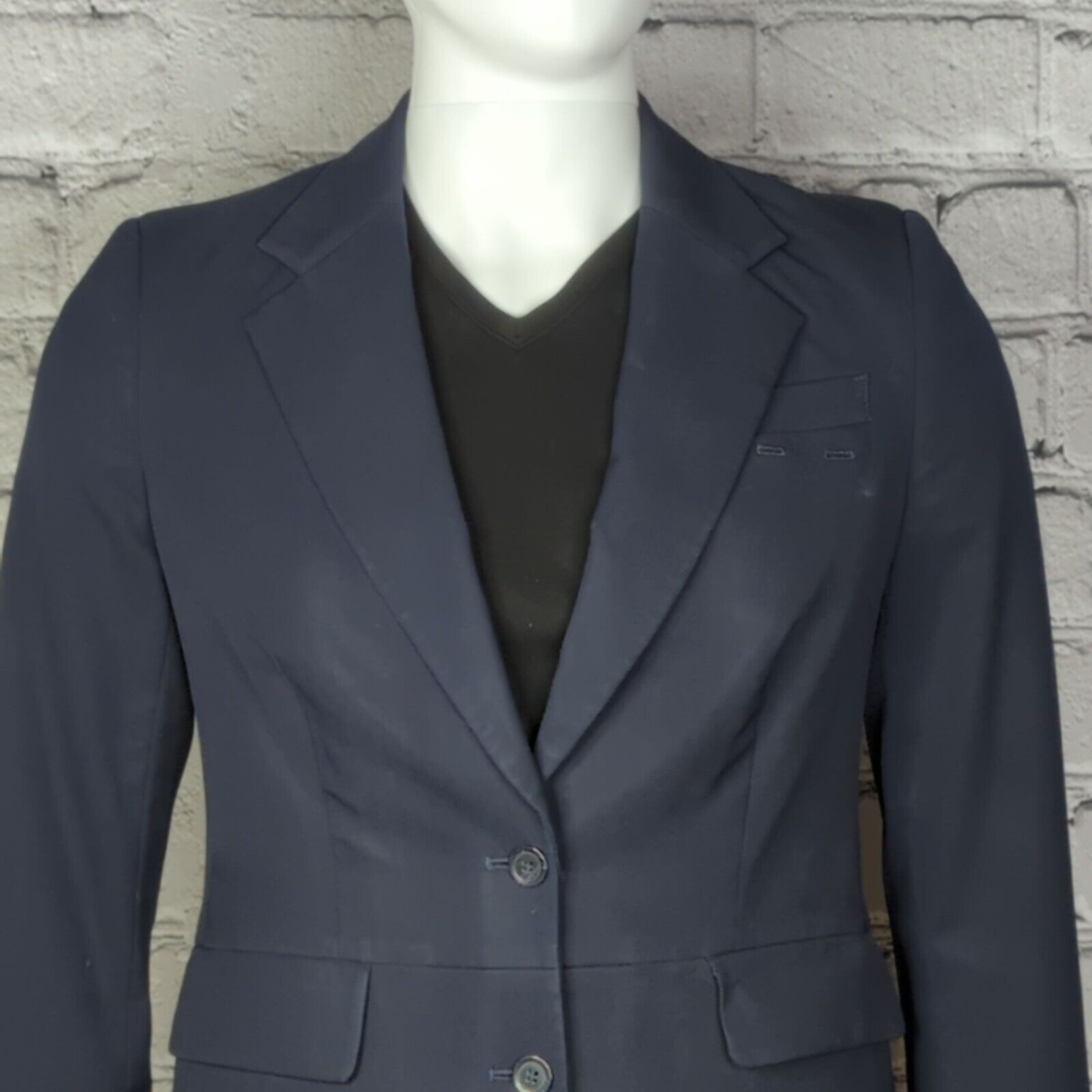 US Airways Navy Blue Women's Suit Poly Wool Blend Size 4