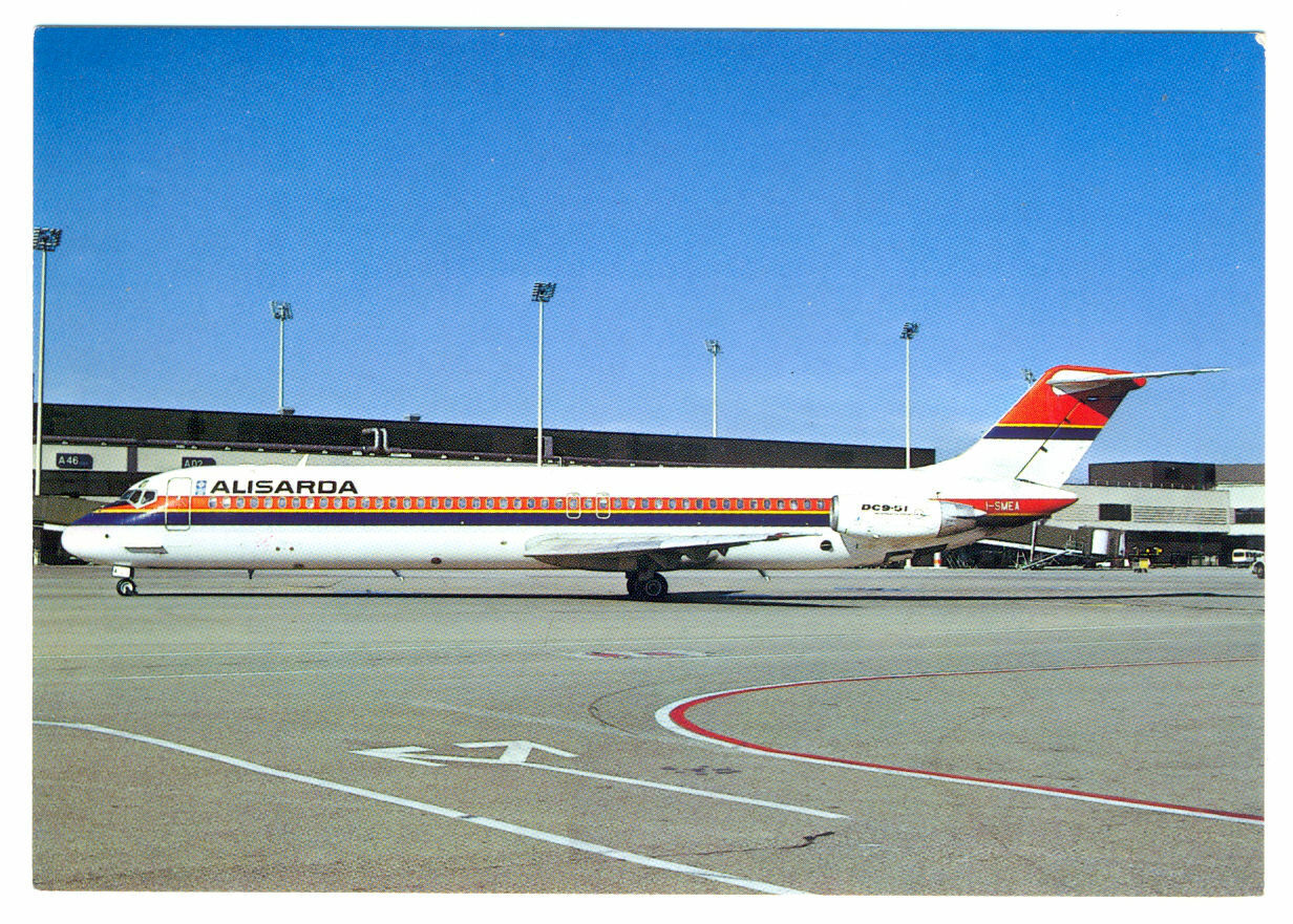 ALISARDA McD Douglas DC-9-51 Postcard 1988