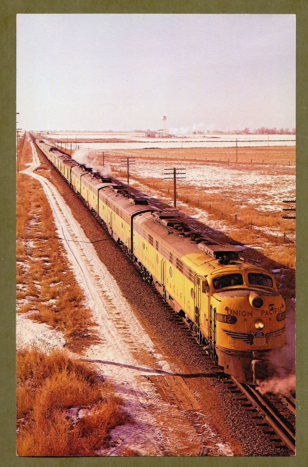Union Pacific Railroad Combined City of Denver and City of Portland Picture Card