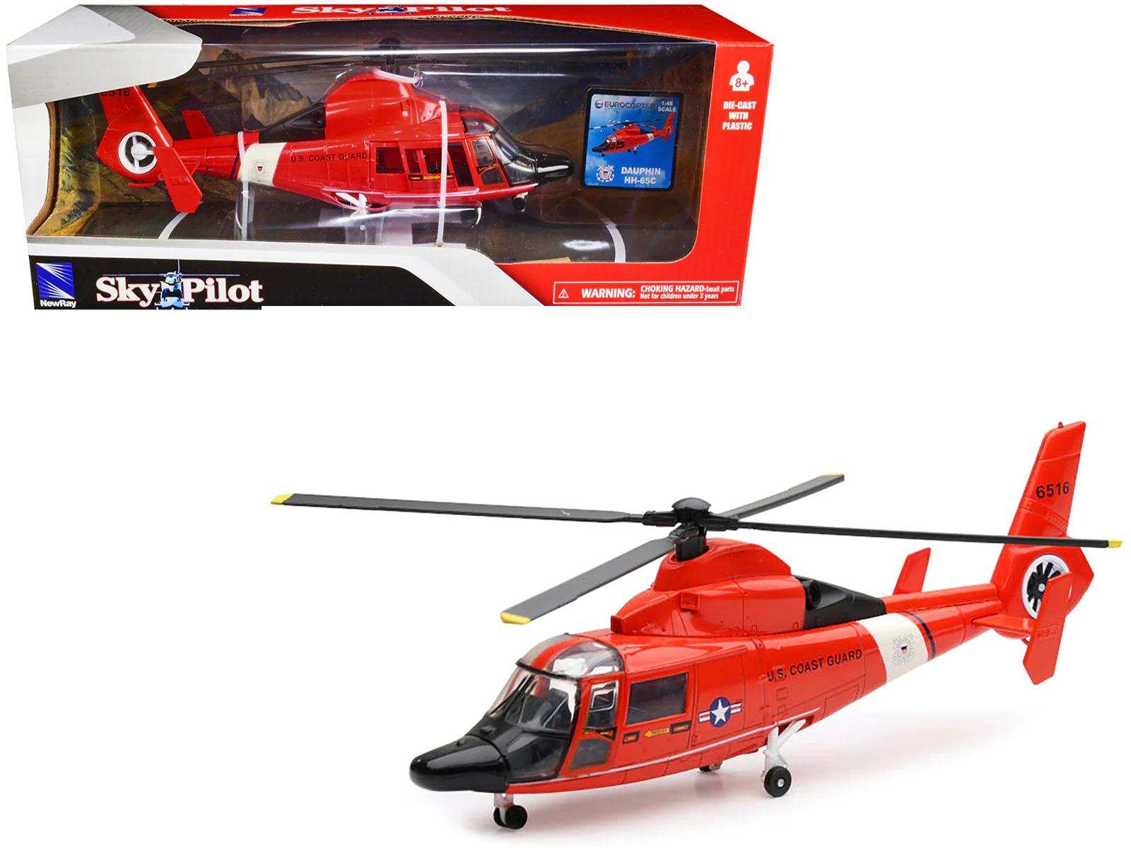 Eurocopter Dauphin HH-65C Helicopter States Coast Guard 1/48 Diecast Model