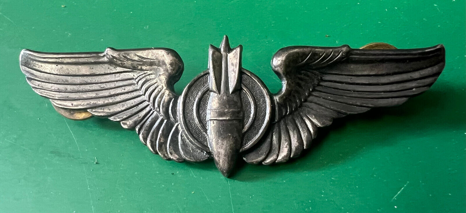 USAAF BOMBARDIER’S STERLING SILVER 3 INCH WINGS