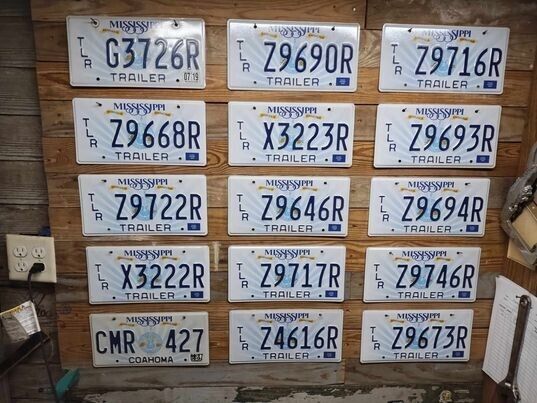 2018 Mississippi expired lot of (50) guitars Craft License plates G3726R