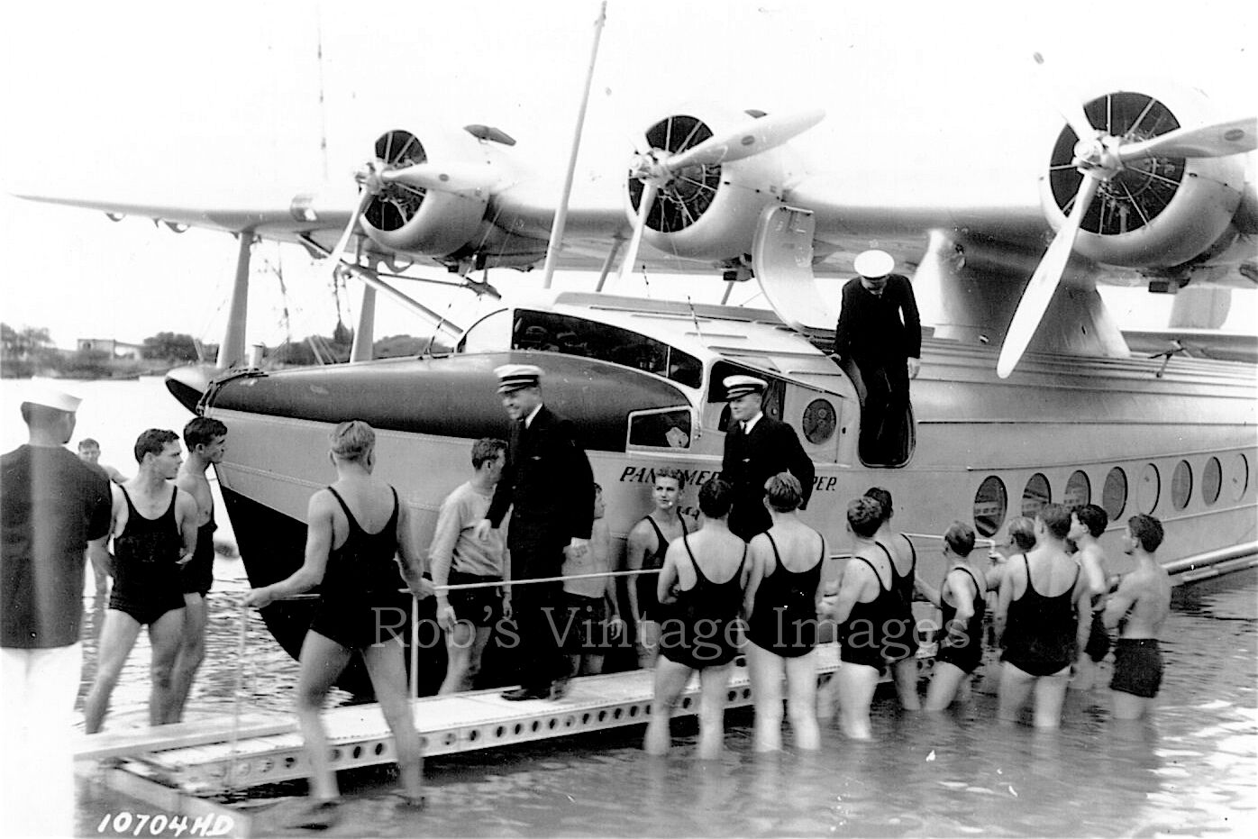  Pan Am Clipper Sikorsky S-42 Airplane Flying Boat 1935s in Honolulu  photo   