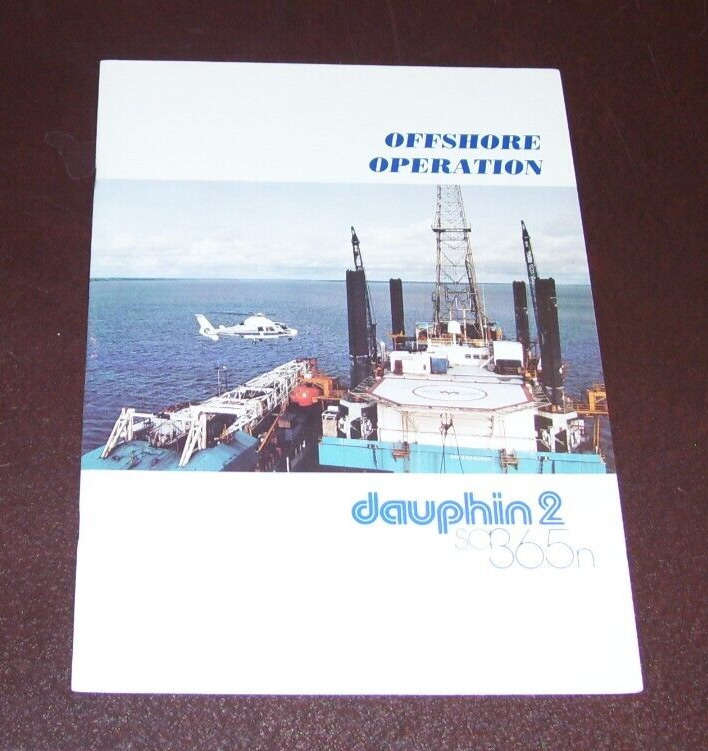 AEROSPATIALE DAUPHIN 2 sa365n HELICOPTER OFFSHORE OPERATION BROCHURE Not dated