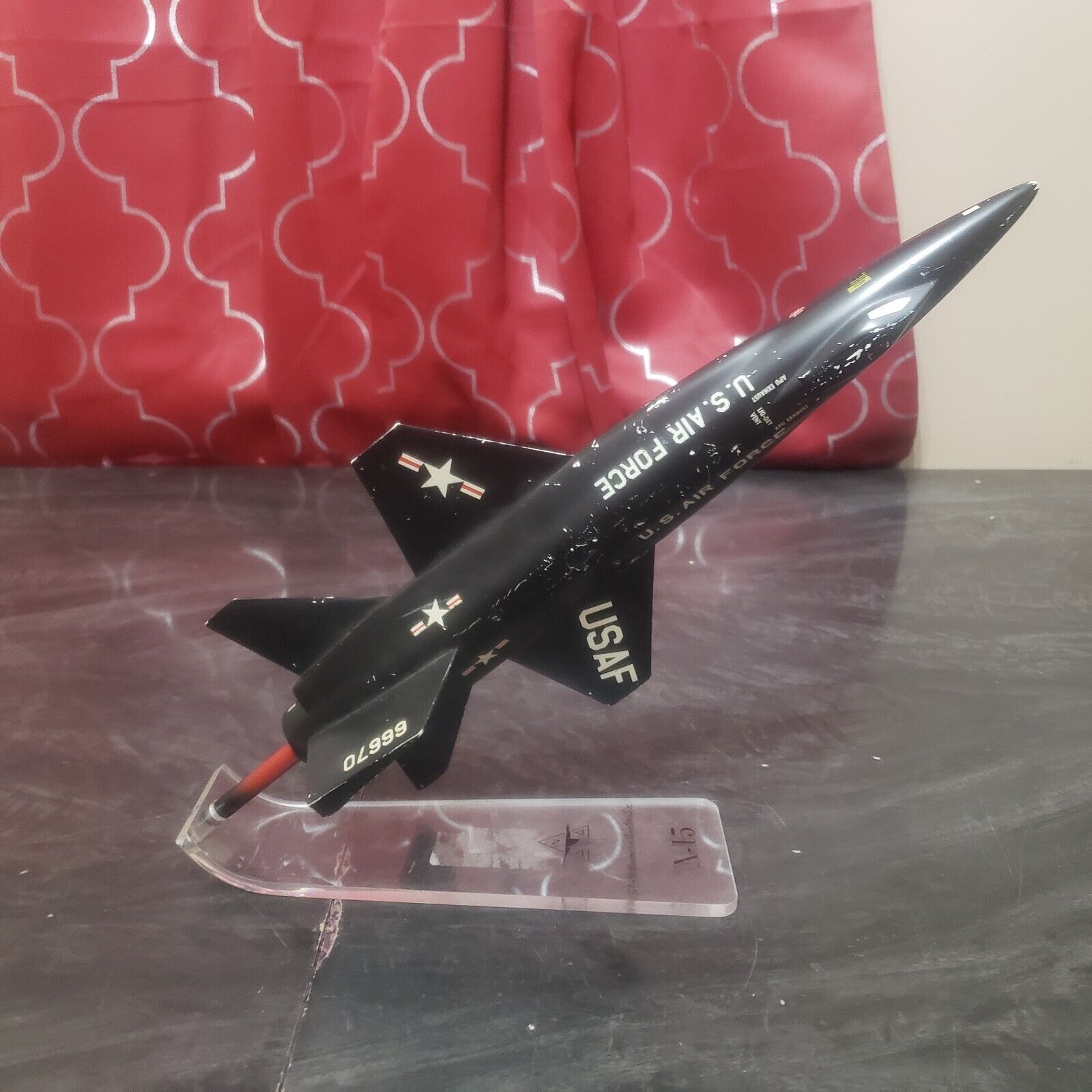 North American Aviation X-15 Plane Desktop Topping Model Display Stand 6670 USAF