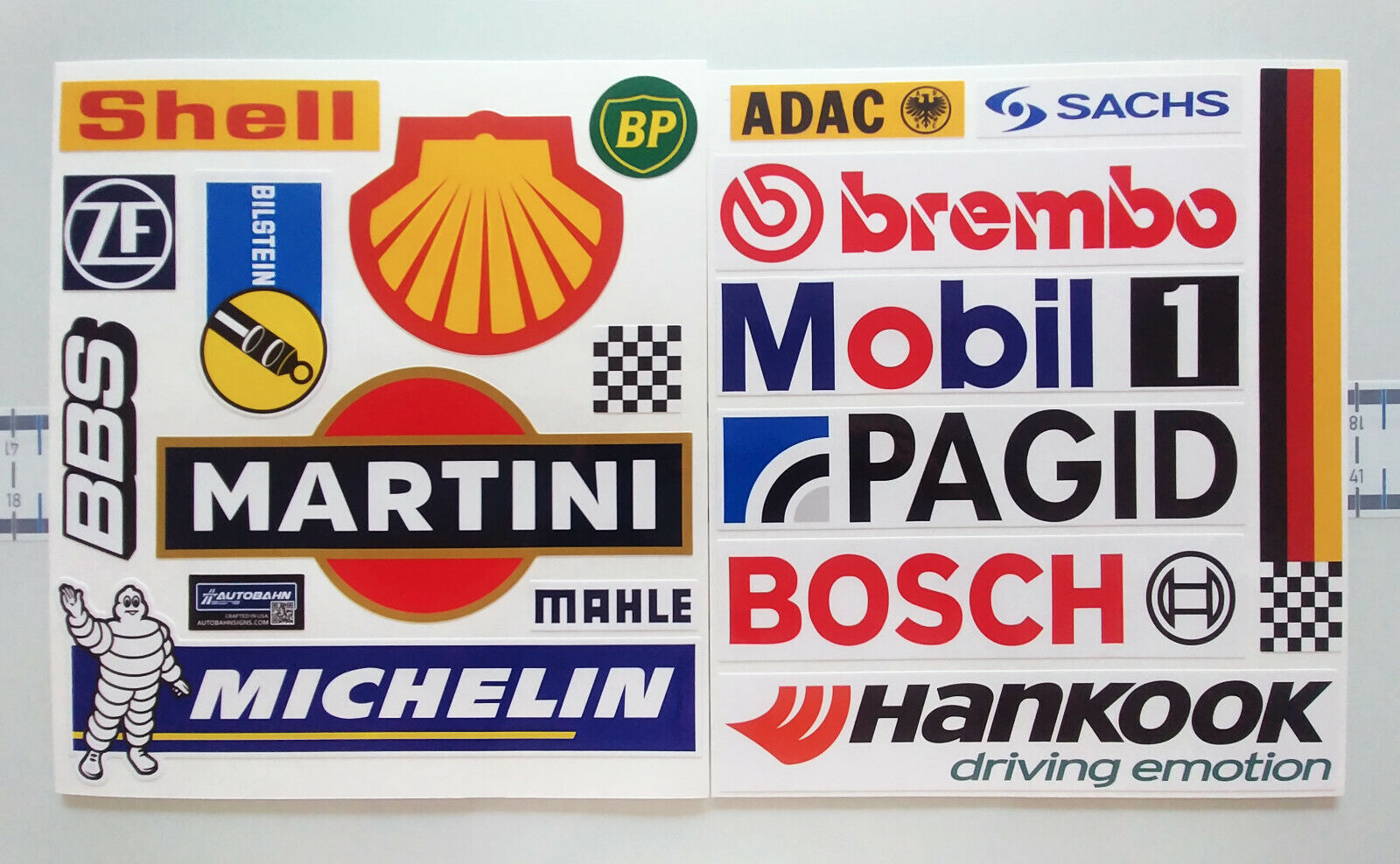 GERMAN RACING DECAL SET - Martini - Autocross - Formula 1 - Track - Toolbox Art