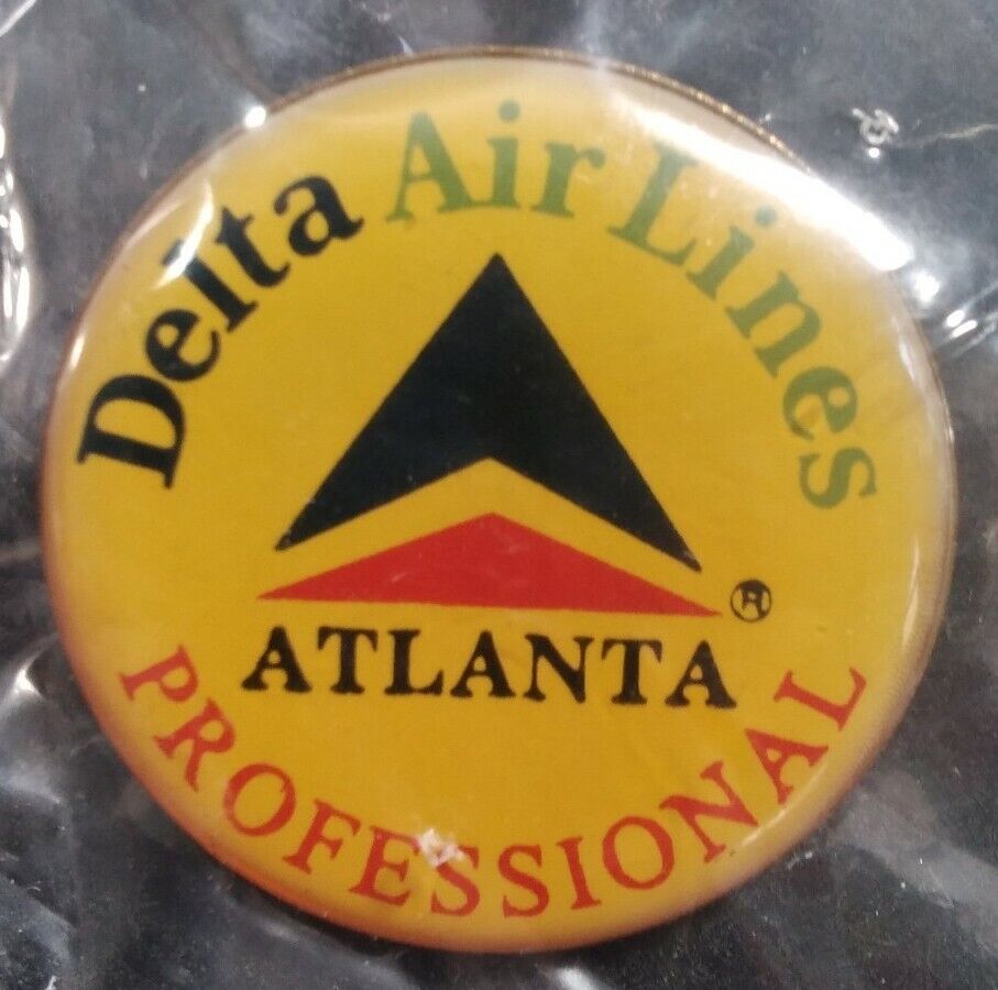 Delta Airlines Pin Vtg 1980s Original Rare VHTF Atlanta Professional NOS USA