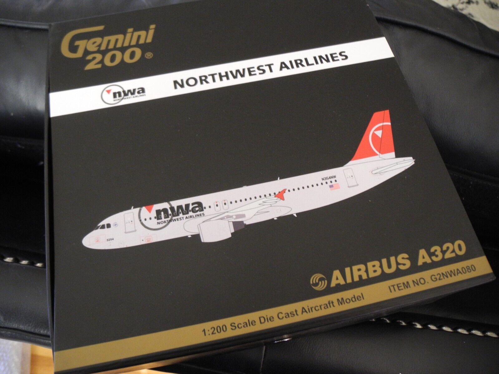 Extremely RARE Gemini Jets AIRBUS A320 Northwest Airlines, Retired, 1:200